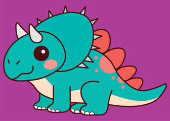 Cute dinosaur illustration, pattern, vector, for backgrounds, children's fabric textures