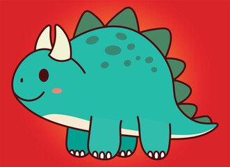 Cute dinosaur illustration, pattern, vector, for backgrounds, children's fabric textures