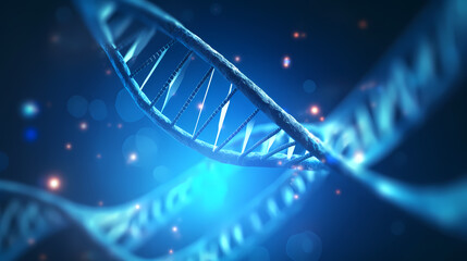 Helix DNA polygonal wireframe molecule helix, medical concept background