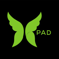 PAD Letter logo design template vector. PAD Business abstract connection vector logo. PAD icon circle logotype.
