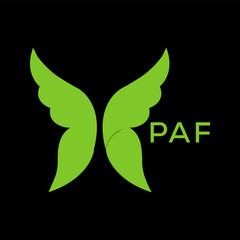 PAF Letter logo design template vector. PAF Business abstract connection vector logo. PAF icon circle logotype.
