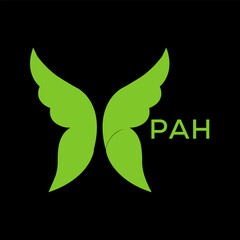 PAH Letter logo design template vector. PAH Business abstract connection vector logo. PAH icon circle logotype.
