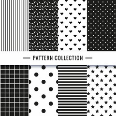 Black White Seamless Pattern Collection