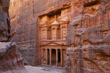 Petra, ancient city in Jordan, Al-Khazneh rock-cut temple