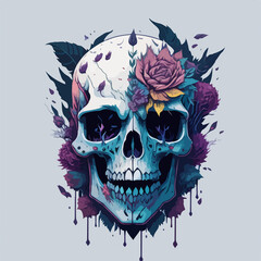 A devilish figure lurks within this vivid and striking piece of artwork.