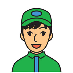 ユニフォームの男性
