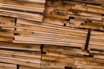 stacks of wooden planks 