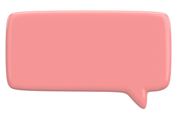 Speech Bubble. Text Box. 3D Illustration.