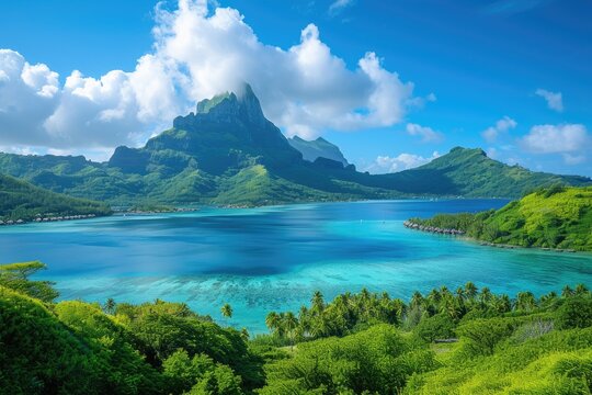 In French Polynesia, in Bora Bora. Generative Ai.