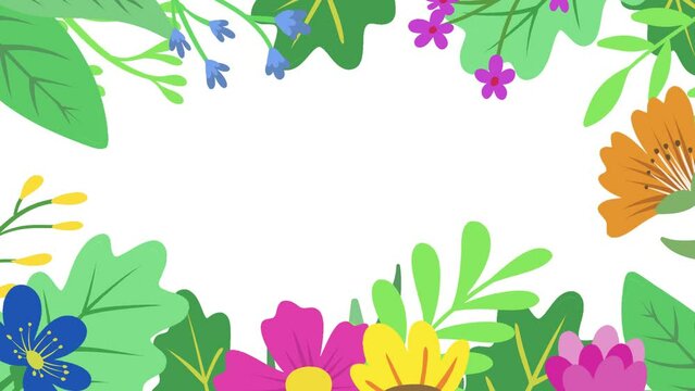 Spring animation template, flowers, bloom natural