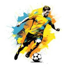 player on abstract background