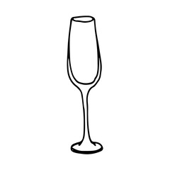 hand drawn illustration Narrow Glass in doodle style