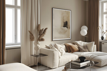 Living Room Design with wall hanging