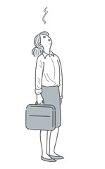 白目をむいて立ち尽くす女性2