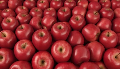 red apples lined up background