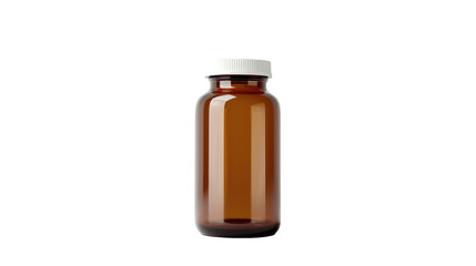 medicine bottle, transparent background, AI generated image