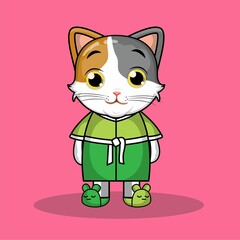 Free Vector Cute Cat Sitting Cartoon Vector Icon Illustration 4