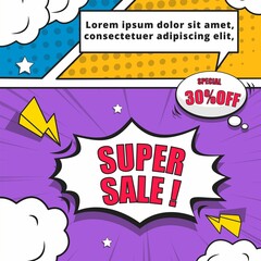 Poster Template Sales Comic Style 2