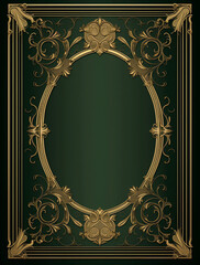 Gilded Green Book Covers,Printable Decorative Gilded Book Covers
