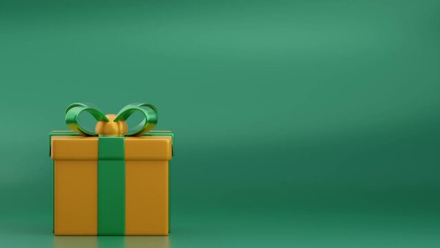 Ramadan Kareem - Islamic Decoration Background with Bedug Drum and Opened Gift Box. 3D Animation