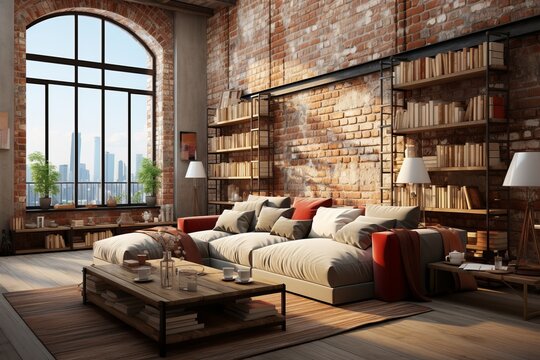 the interior of the guest room in the grunge style