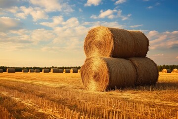 a vast serene hay field