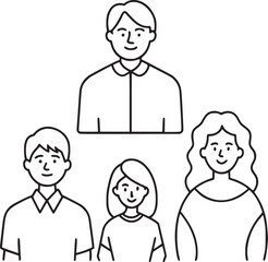 Family Members Icon set.