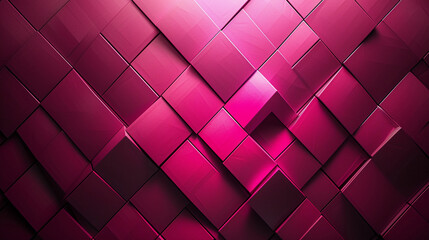 Toned rock stone wall surface. magenta pink background. Cracked broken cube. Close-up. Color gradient. Neon electric light effect. Grunge. Banner. Wide. Design.