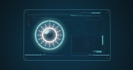 Image of scopes scanning and data processing on digital screen