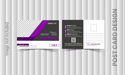 Modern and creative business post card design template