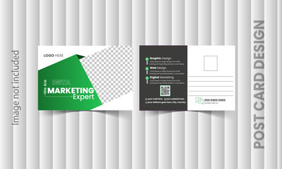 Attractive and creative business post card design template