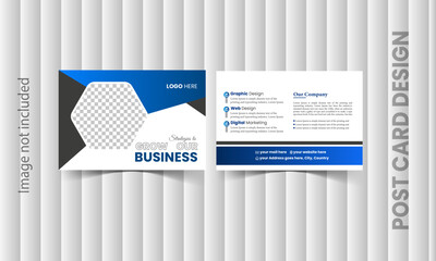 Unique and attractive business post card design template