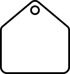 Cow Tag icon. Ear tag sign beefs symbol. Ear tag for cattle. Black linear identification editable stock for farm animals on transparent background. Earmark mockup for livestock Vector illustration.