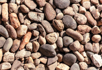Stone Pebbles as an abstract background. Texture