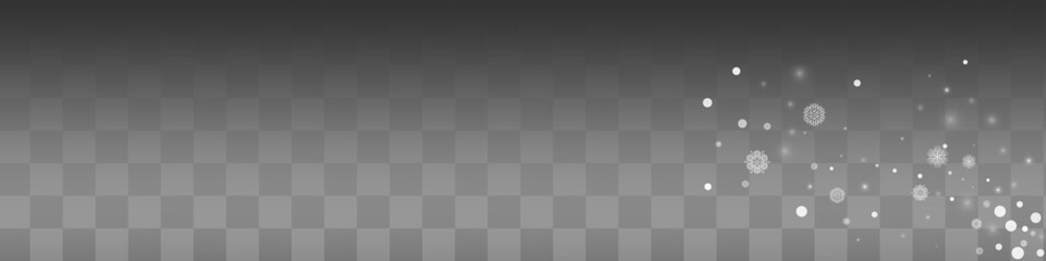 Gray Snowfall Vector Transparent Panoramic