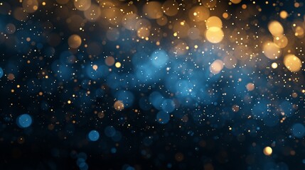 Obraz premium a distinctive background featuring dark blue and gold particles