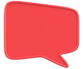 Speech Bubble. Text Box. 3D Illustration.