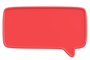 Speech Bubble. Text Box. 3D Illustration.
