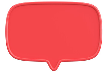 Speech Bubble. Text Box. 3D Illustration.