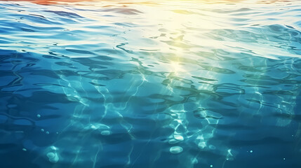 Aerial view of beautiful beach, simple, calm composition in clear blue