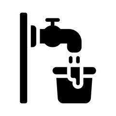 faucet glyph icon