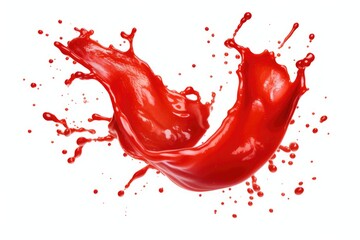 ketchup splash in the air - Powered by Adobe