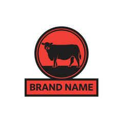 Cattle farm logo. Simple, modern, character.