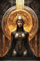 Obraz premium Timeless Elegance: Vintage Print Infused with Nostalgia and the Boldness of Retro Styles