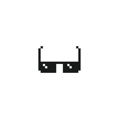 this is thug life glasses in pixel art with simple color and white background ,this item good for presentations,stickers, icons, t shirt design,game asset,logo and project.