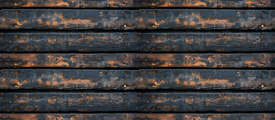Richly Textured Dark Aged Wooden Surface Evoking Elegance and Character. Seamless Repeatable Background.