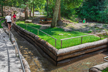 Water treading facility with natural flowing water in Val d'Anna. South Tyrol, Italy