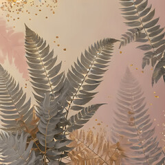 backgrounds with botanical ferns and leaves
