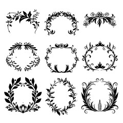 wreath svg, wreath png, wreath frame, frame svg, frame illustration, wreath illustration, frame, vector, vintage, floral, design, decoration, pattern, ornament, border, illustration, flower, ornate,