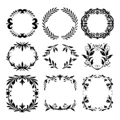wreath svg, wreath png, wreath frame, frame svg, frame illustration, wreath illustration, frame, vector, vintage, floral, design, decoration, pattern, ornament, border, illustration, flower, ornate,